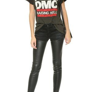 R13 Women's Jeans Leather Chaps Black Wash - S26